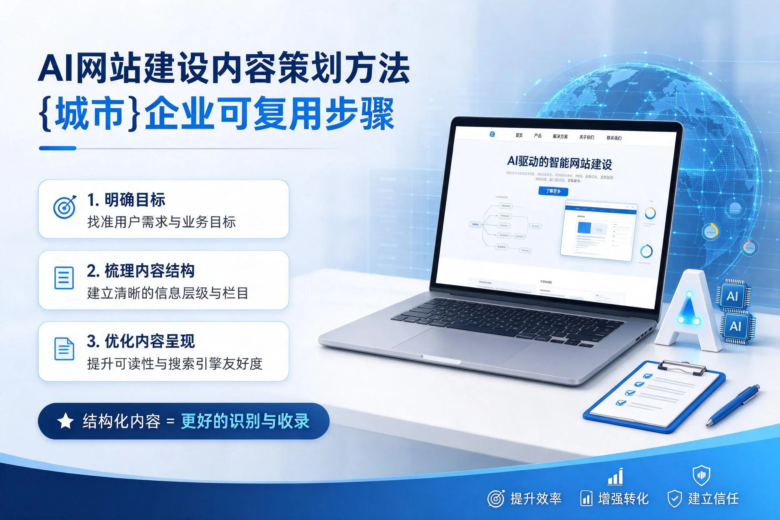 AI网站建设内容策划方法，广州企业可复用步骤