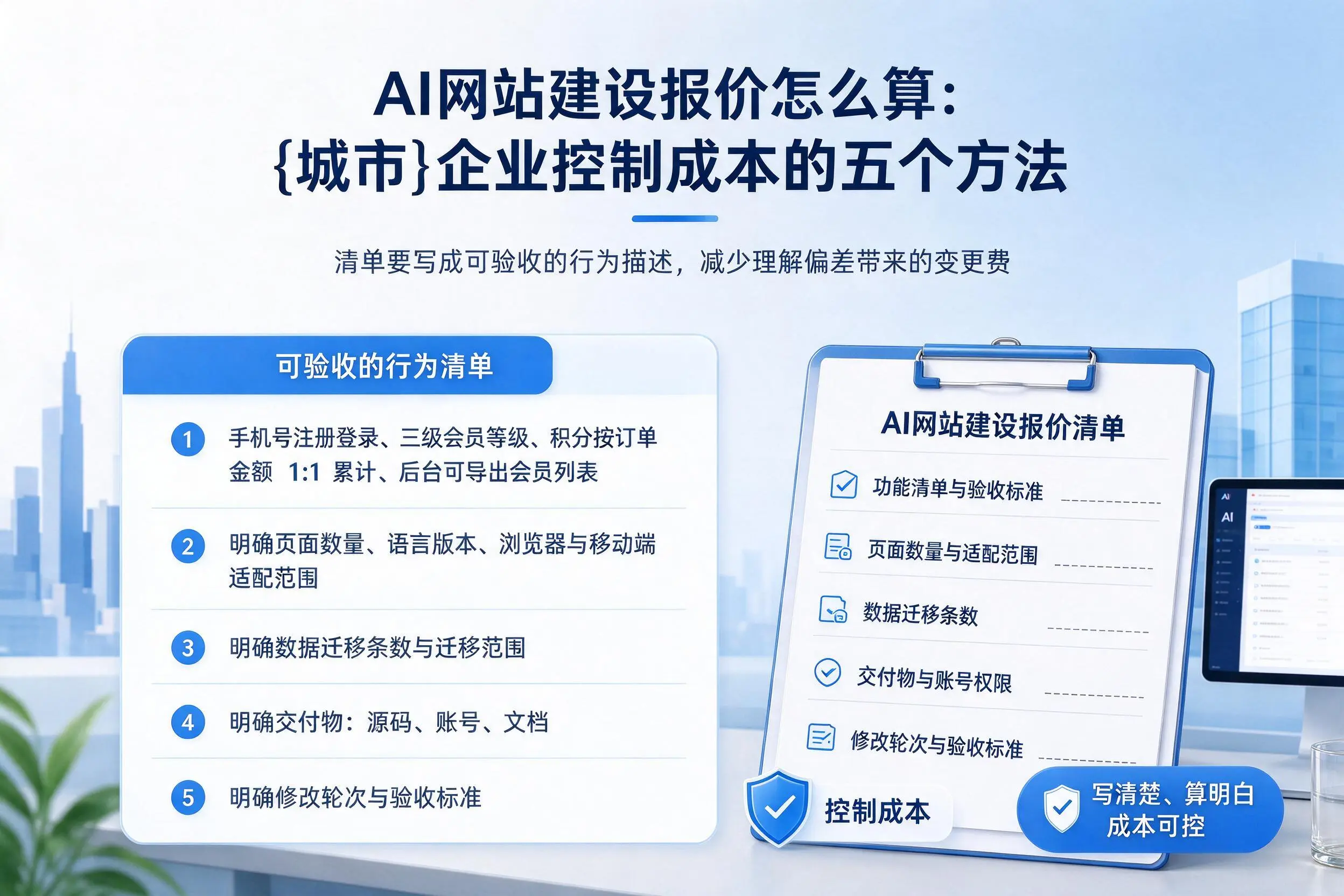 AI网站建设报价怎么算：广州企业控制成本的五个方法